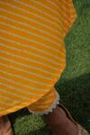 Rivaaj Clothing_Yellow Woven Muslin Bandhani Print Kurta And Pant Set_at_Aza_Fashions