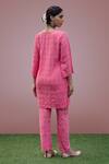 Shop_Rivaaj Clothing_Pink Thread Work Kurta And Pant Set _at_Aza_Fashions
