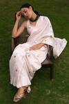 Buy_Rashi Jain_Beige Chanderi Ruh Embroidered Saree _Online_at_Aza_Fashions