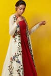 Rishi And Soujit_White Cotton Silk Round Embroidered Jacket With Asymmetric Tunic _Online_at_Aza_Fashions