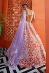 Shop_Riantas_Orange Blouse And Lehenga Raw Silk Embroidery Marigold Bridal Set _at_Aza_Fashions