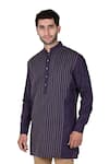 Rohit Kamra Jaipur_Purple Linen Kurta  _Online_at_Aza_Fashions