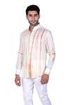 Buy_Rohit Kamra Jaipur_White Silk Dyed Shirt  _at_Aza_Fashions