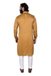 Shop_Rohit Kamra Jaipur_Yellow Cotton , Linen Kurta Set _at_Aza_Fashions