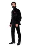 Shop_Rohit Kamra Jaipur_Black Velvet Tuxedo  _at_Aza_Fashions