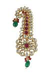 Buy_Riana Jewellery_Gold Bead, Jadtar Stone Floral Kalangi _at_Aza_Fashions