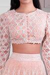Buy_Ritika Mirchandani_Pink Crepe Silk Embroidered Blouse And Lehenga Set_Online_at_Aza_Fashions
