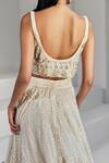 Shop Ritika Mirchandani White Net Embroidered Wed Design Scoop Neck Fay Bridal Lehenga Set at Aza Fashions Shop_Ritika Mirchandani_White Net Embroidered Wed Design Scoop Neck Fay Bridal Lehenga Set _at_Aza_Fashions