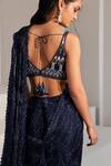 Buy_Ritika Mirchandani_Blue Net Greta Pre-draped Lehenga Saree With Blouse_Online_at_Aza_Fashions