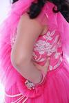 Shop_Ranikidswear_Pink Ruffle Lehenga Set For Girls_at_Aza_Fashions