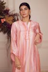 Shop_Ridhi Mehra_Purple Silk Embroidery Gota Patti And Beads Tionna Kurta & Pant Set  _Online_at_Aza_Fashions