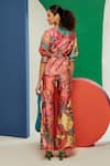Shop_Ridhi Mehra_Multi Color Chanderi Paisley And Floral Freyja Printed Shirt & Flared Pant Set _at_Aza_Fashions