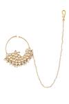 Buy_Riana Jewellery_Gold Plated Stone Floral Bead Drop Nath _Online_at_Aza_Fashions