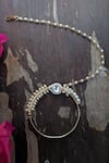 Buy_Riana Jewellery_Gold Plated Stone Bead Teardrop Nath _at_Aza_Fashions