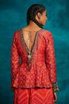 Shop_Saundh_Red Silk Printed Kurta Set_Online_at_Aza_Fashions
