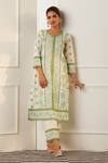 Buy_Mulmul_White 100% Pure Pima Cotton Embroidered Soleil Kurta And Pant Set _at_Aza_Fashions