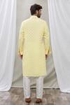 Shop_Rng Safawala_Yellow Kurta - Georgette, Pant- Dupion Silk Sequin, Chikan Set _at_Aza_Fashions