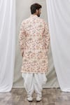 Shop_RNG Safawala_Peach Cotton Silk Printed Zari Thread Bundi And Kurta Set _at_Aza_Fashions