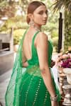 Shop_Ranian_Green Silk Organza Embellished Saree _at_Aza_Fashions