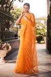 Buy_Ranian_Orange Silk Organza Embellished Saree _at_Aza_Fashions