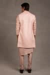 Shop_Rng Safawala_Pink Bundi - Raw , Kurta And Pant- Dupion Floral Embroidered & Set _at_Aza_Fashions