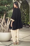 Shop_Ranian_Black Velvet Kurta And Salwar Set _at_Aza_Fashions