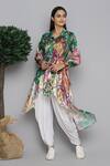 Buy_RANNA GILL_Multi Color Printed Silk Tunic_at_Aza_Fashions
