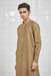 Buy_Rajesh Pratap Singh_Cream Katan Pintuck Kurta Set _Online_at_Aza_Fashions