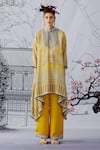 Buy_Rajdeep Ranawat_Yellow Satin Paloma Palazzo  _at_Aza_Fashions