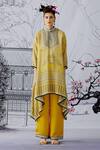 Buy Rajdeep Ranawat Yellow Kurta Silk Pant Satin Band Navya Printed Set Online at Aza Fashions Buy_Rajdeep Ranawat_Yellow Kurta Silk Pant Satin Band Navya Printed Set_Online_at_Aza_Fashions