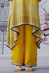 Rajdeep Ranawat Yellow Kurta Silk Pant Satin Band Navya Printed Set at Aza Fashions Rajdeep Ranawat_Yellow Kurta Silk Pant Satin Band Navya Printed Set_at_Aza_Fashions