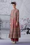 Buy_Rajdeep Ranawat_Maroon Silk Ada Printed Anarkali Set_at_Aza_Fashions