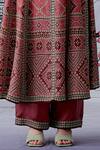 Shop_Rajdeep Ranawat_Maroon Silk Ada Printed Anarkali Set_Online_at_Aza_Fashions