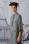 Shop_Rajdeep Ranawat_Grey Silk Ghazala Tunic And Palazzo Set_Online_at_Aza_Fashions