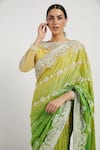 Buy_Rabani & Rakha_Yellow Banarasi Silk Bateau Zaynab Saree With Blouse  _Online_at_Aza_Fashions