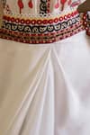 Buy_Rajdeep Ranawat_White Satin Leila Draped Skirt  _Online_at_Aza_Fashions