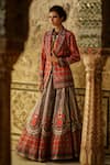 Buy Multi Color Dupion Leela Lehenga For Women by Rajdeep Ranawat ...