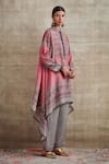 Buy_Rajdeep Ranawat_Pink Silk Embroidery Band Printed Kurta And Pant  _Online_at_Aza_Fashions