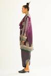 Buy_Rajdeep Ranawat_Black Satin Printed Floral South Dhoti Pant _Online_at_Aza_Fashions