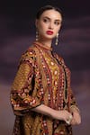 Buy_Rajdeep Ranawat_Multi Color Silk Ghazala Printed Tunic  _Online_at_Aza_Fashions