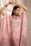 Buy_Rajdeep Ranawat_Pink Silk Cowl Asymmetric Draped Tunic And Pant Set  _Online_at_Aza_Fashions