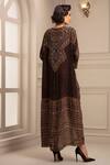 Shop_Rajdeep Ranawat_Black Silk V Neck Asymmetric Dress  _at_Aza_Fashions