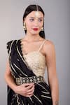 Buy_Rashika Sharma_Black Sharara Handloom Silk Saree Georgette Blouse Dupion With _Online_at_Aza_Fashions