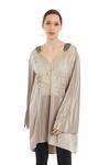 Buy_Rocky Star_Beige Floral Lace Satin Tunic_at_Aza_Fashions