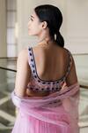 Shop_Rashika Sharma_Pink Blouse Croma Silk Embellished Scoop Neck Lehenga Set _at_Aza_Fashions