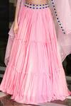 Rashika Sharma_Pink Blouse Croma Silk Embellished Scoop Neck Lehenga Set _at_Aza_Fashions