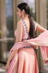 Shop_Rashika Sharma_Pink Blouse , Lehenga Chiffon And And Embellished Set _at_Aza_Fashions