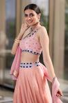 Shop_Rashika Sharma_Pink Blouse , Lehenga Chiffon And And Embellished Set _Online_at_Aza_Fashions