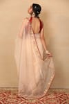 Shop_Rashika Sharma_Beige Saree Silk Organza Blouse Chanderi Silk Lining With _at_Aza_Fashions