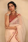 Rashika Sharma_Beige Saree Silk Organza Blouse Chanderi Silk Lining With _Online_at_Aza_Fashions